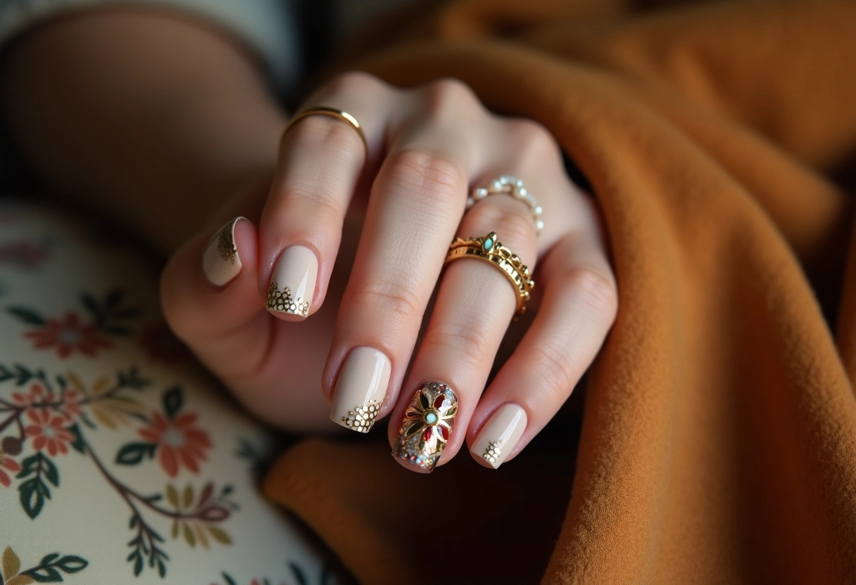 ongles bohème